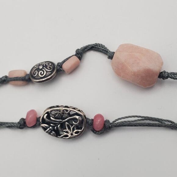 Silpada Sterling Silver Pearl Pink Soapstone 40" Long Necklace N2191 - Picture 4 of 8